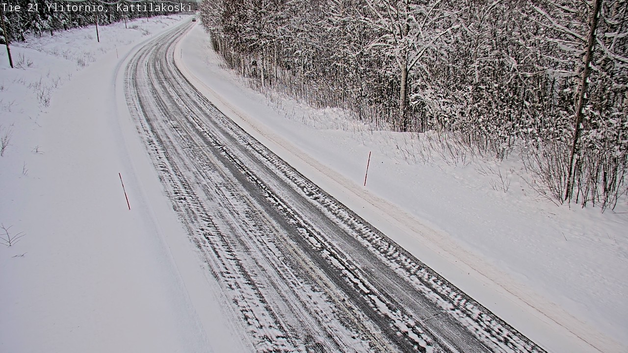 Weather Camera Image Väg 21 Övertorneå, Kattilakoski, Ylitornio, Lappi