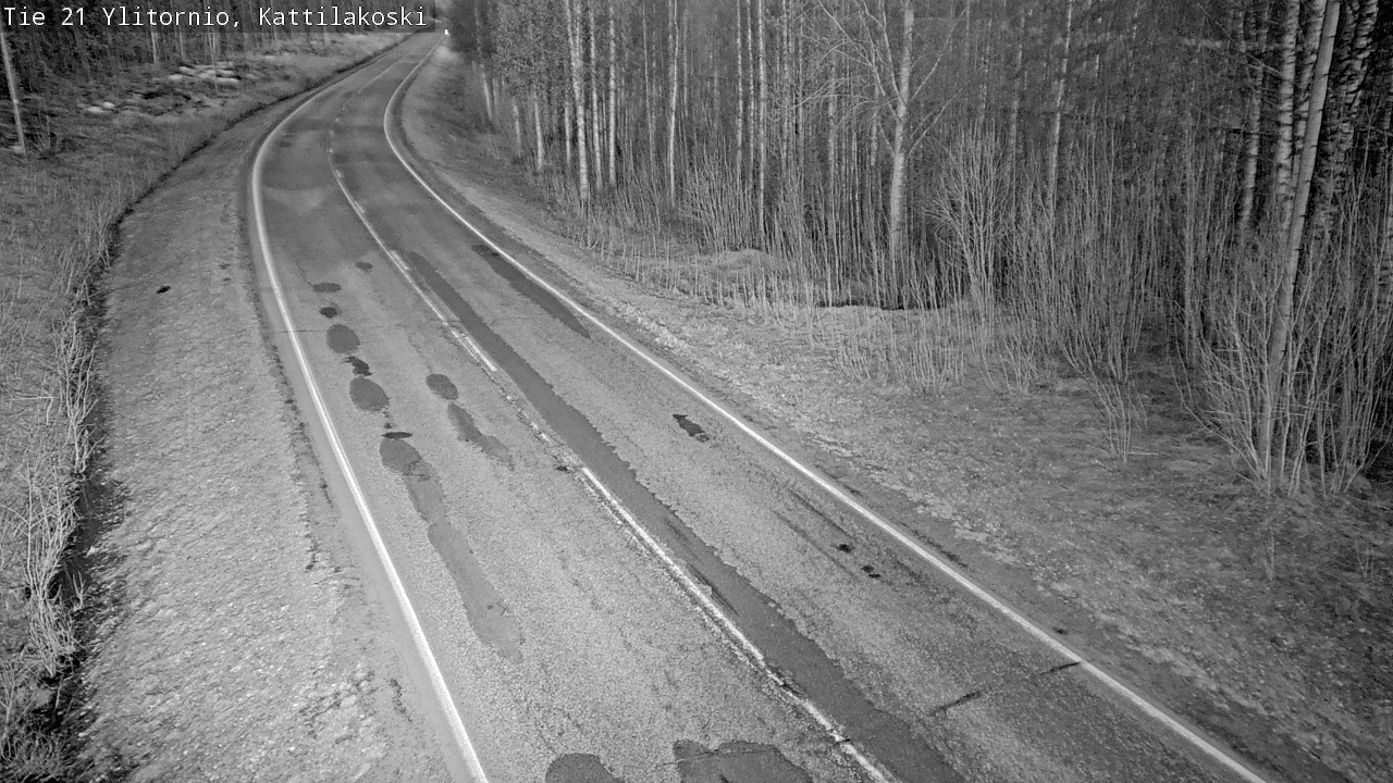 Weather Camera Image Väg 21 Övertorneå, Kattilakoski, Ylitornio, Lappi
