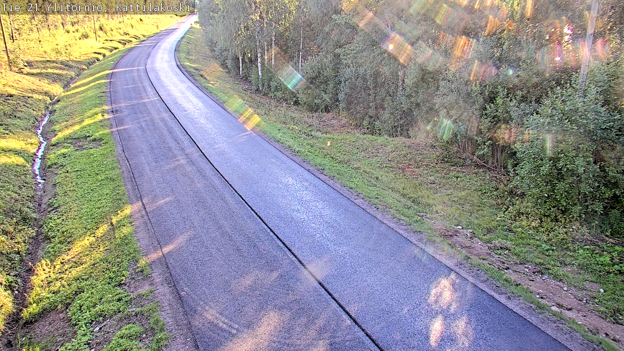 Weather Camera Image Väg 21 Övertorneå, Kattilakoski, Ylitornio, Lappi