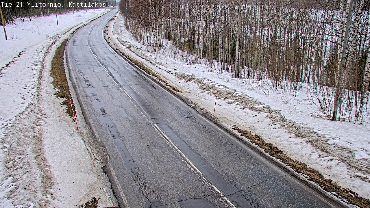 Weather Camera Image Väg 21 Övertorneå, Kattilakoski, Ylitornio, Lappi