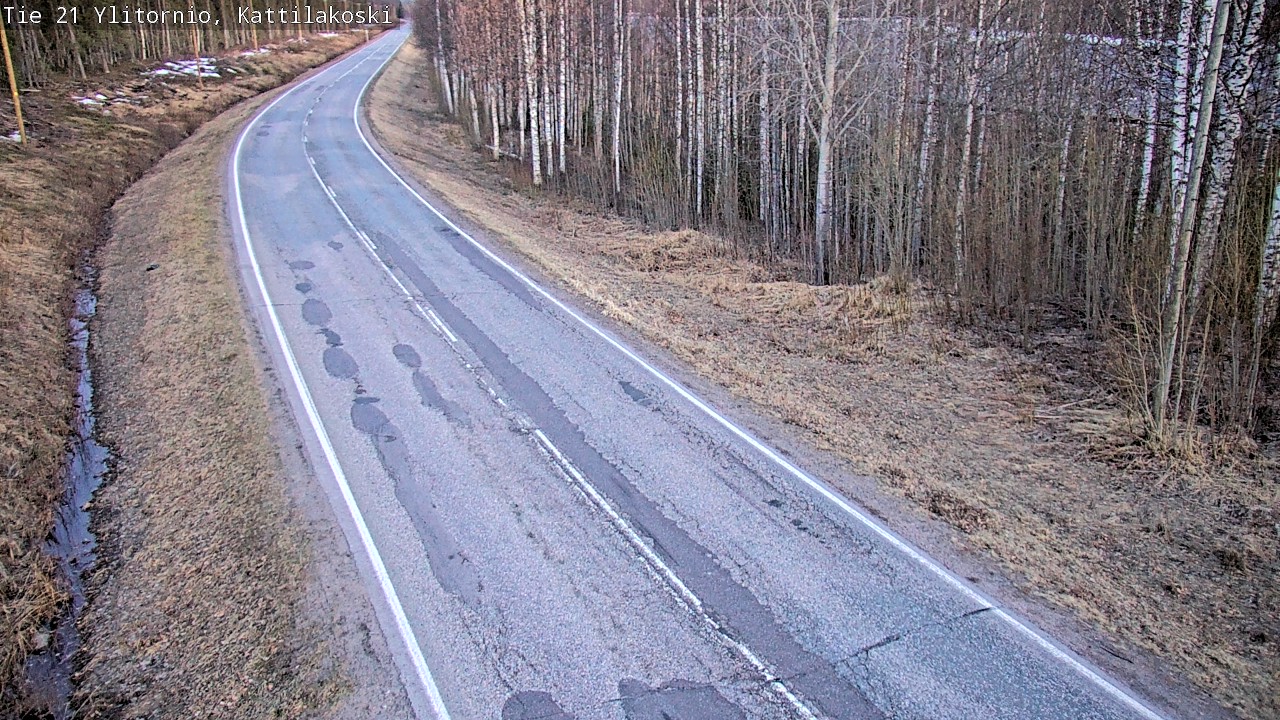 Weather Camera Image Väg 21 Övertorneå, Kattilakoski, Ylitornio, Lappi