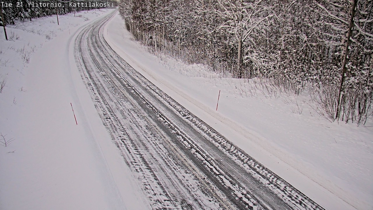 Weather Camera Image Väg 21 Övertorneå, Kattilakoski, Ylitornio, Lappi