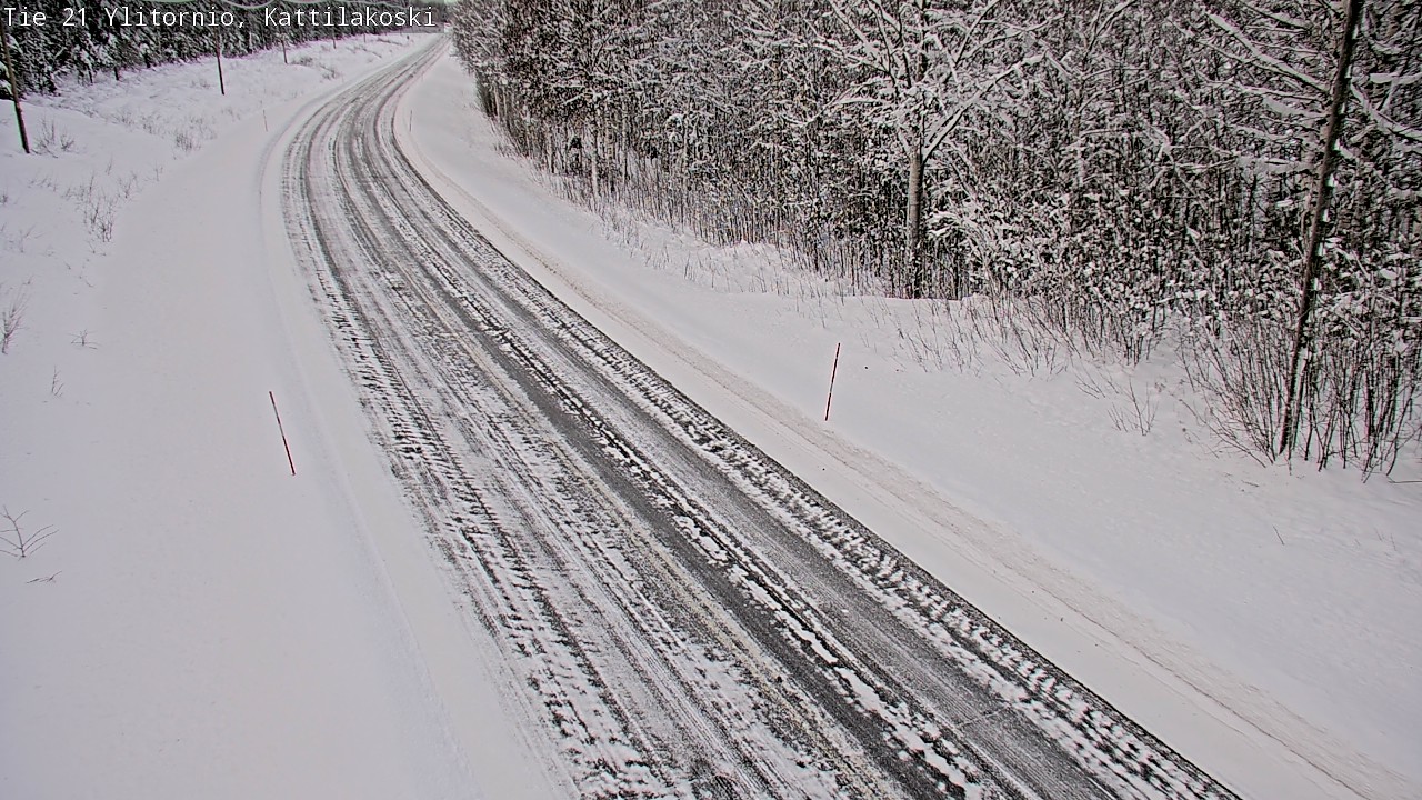 Weather Camera Image Väg 21 Övertorneå, Kattilakoski, Ylitornio, Lappi
