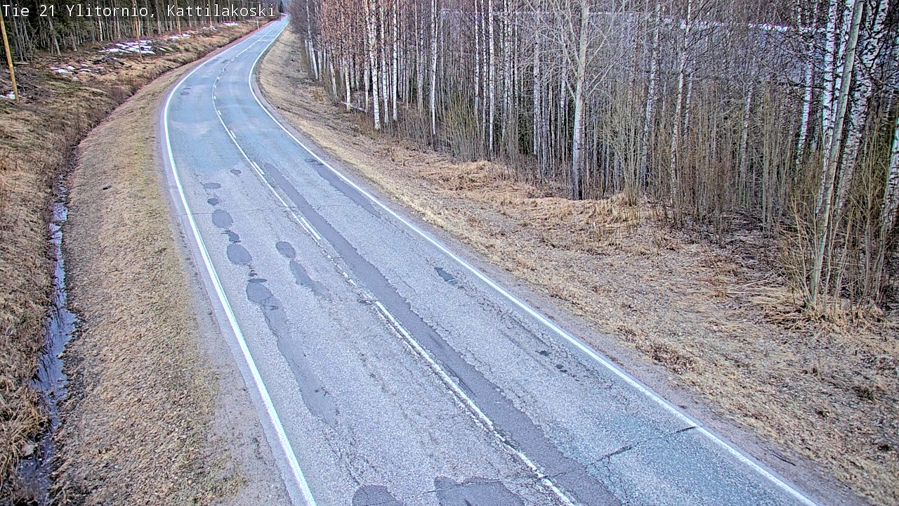 Weather Camera Image Väg 21 Övertorneå, Kattilakoski, Ylitornio, Lappi