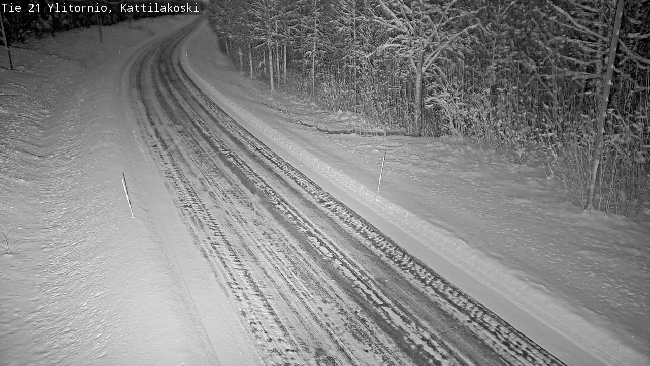 Weather Camera Image Väg 21 Övertorneå, Kattilakoski, Ylitornio, Lappi