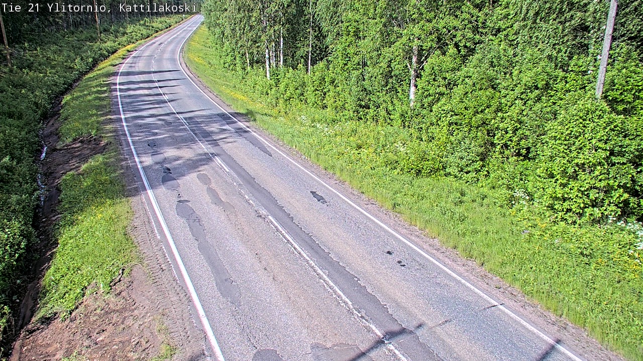 Weather Camera Image Road 21 Ylitornio, Kattilakoski, Ylitornio, Lappi