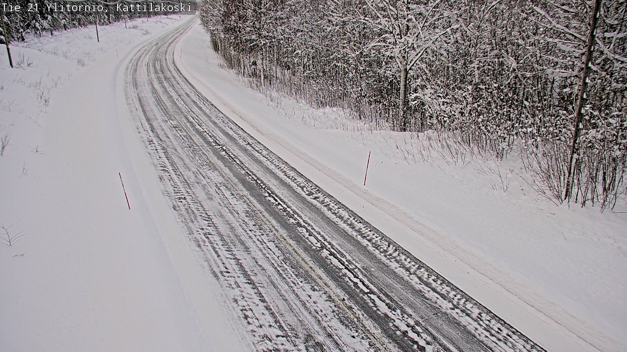 Weather Camera Image Väg 21 Övertorneå, Kattilakoski, Ylitornio, Lappi