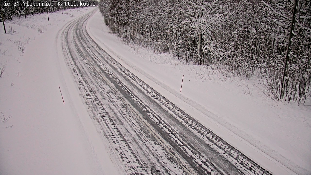 Weather Camera Image Väg 21 Övertorneå, Kattilakoski, Ylitornio, Lappi