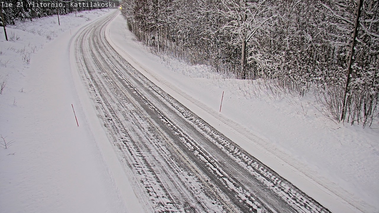 Weather Camera Image Väg 21 Övertorneå, Kattilakoski, Ylitornio, Lappi