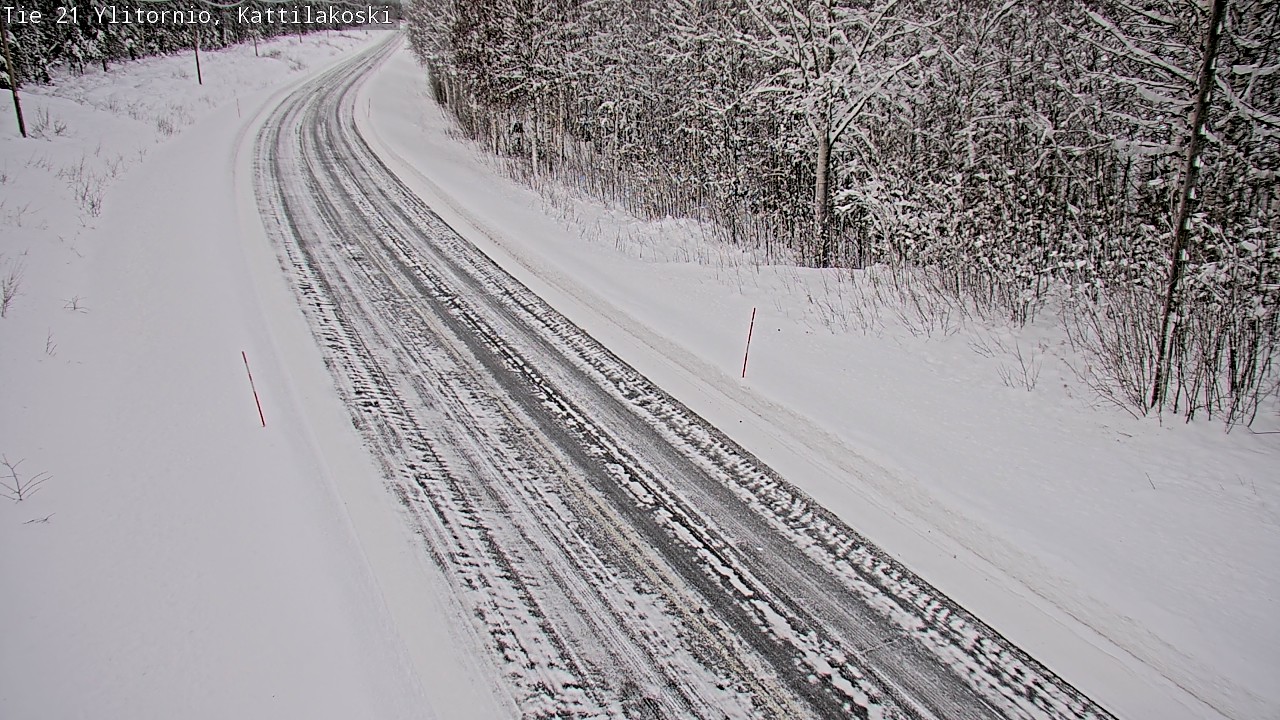 Weather Camera Image Väg 21 Övertorneå, Kattilakoski, Ylitornio, Lappi