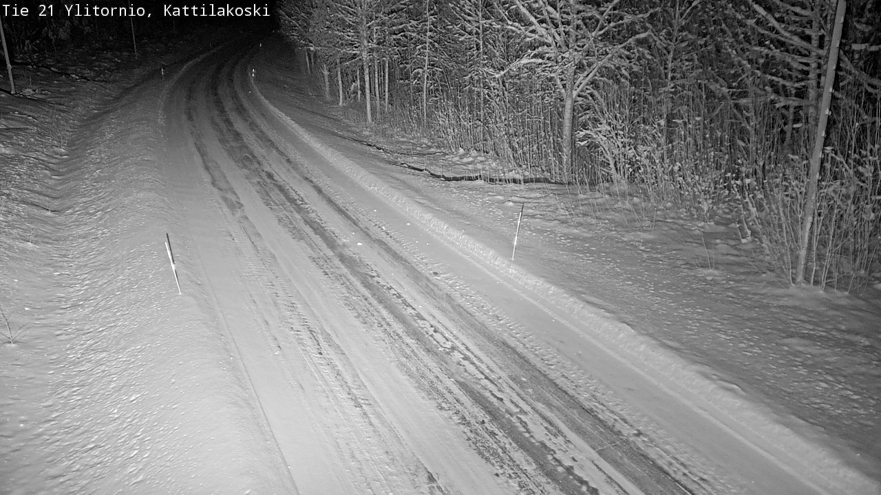 Weather Camera Image Väg 21 Övertorneå, Kattilakoski, Ylitornio, Lappi