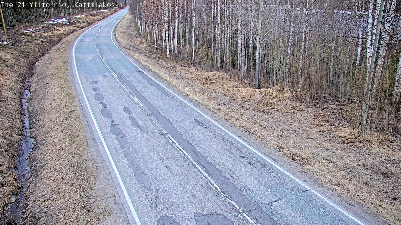 Weather Camera Image Väg 21 Övertorneå, Kattilakoski, Ylitornio, Lappi