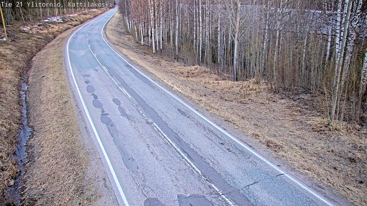 Weather Camera Image Väg 21 Övertorneå, Kattilakoski, Ylitornio, Lappi