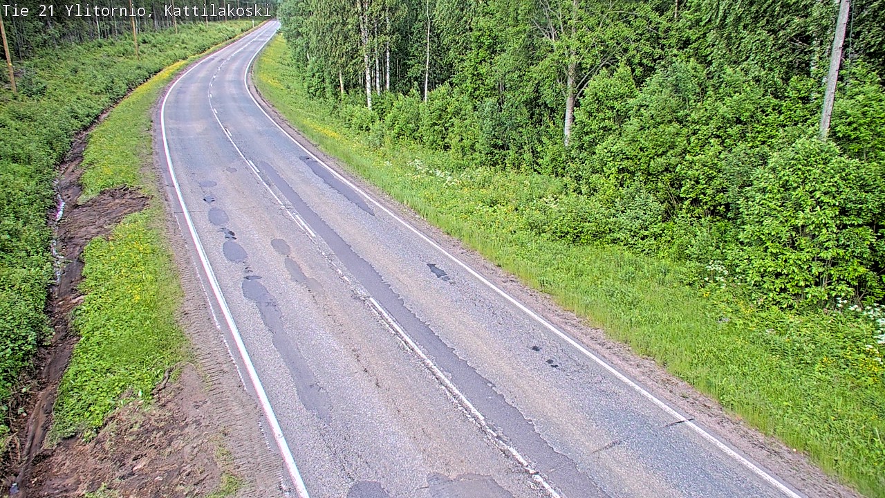 Weather Camera Image Väg 21 Övertorneå, Kattilakoski, Ylitornio, Lappi