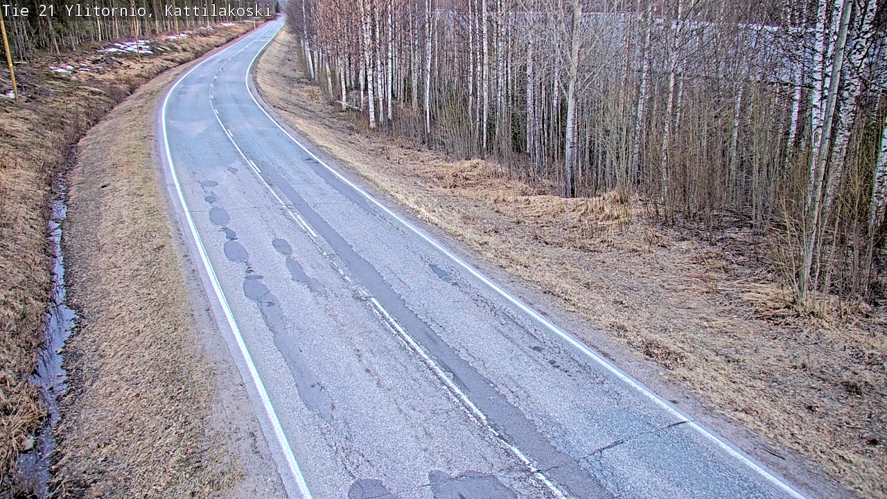 Weather Camera Image Väg 21 Övertorneå, Kattilakoski, Ylitornio, Lappi
