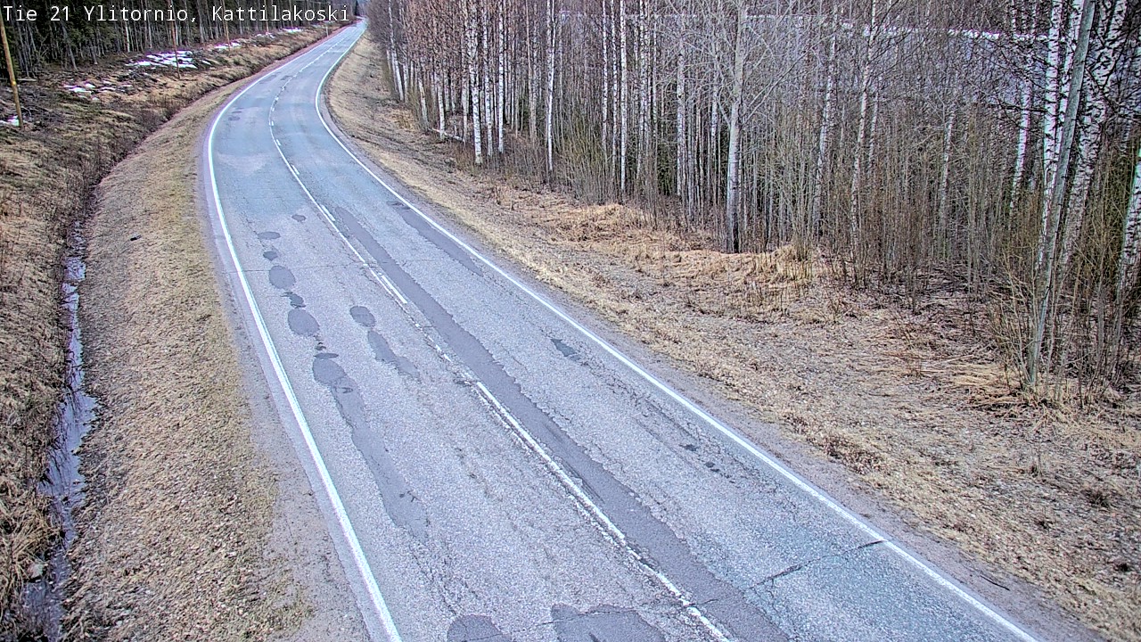Weather Camera Image Väg 21 Övertorneå, Kattilakoski, Ylitornio, Lappi