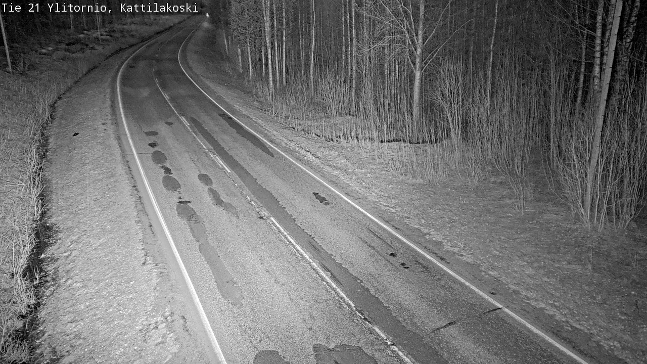 Weather Camera Image Väg 21 Övertorneå, Kattilakoski, Ylitornio, Lappi