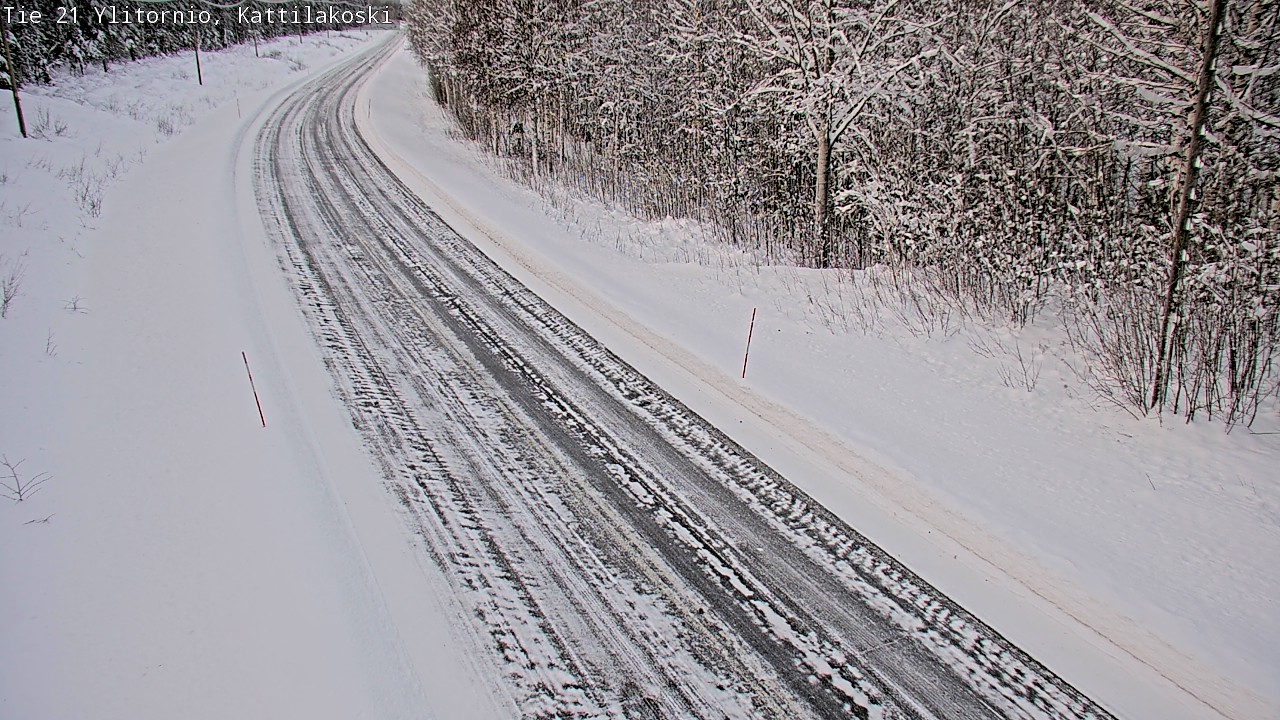 Weather Camera Image Väg 21 Övertorneå, Kattilakoski, Ylitornio, Lappi