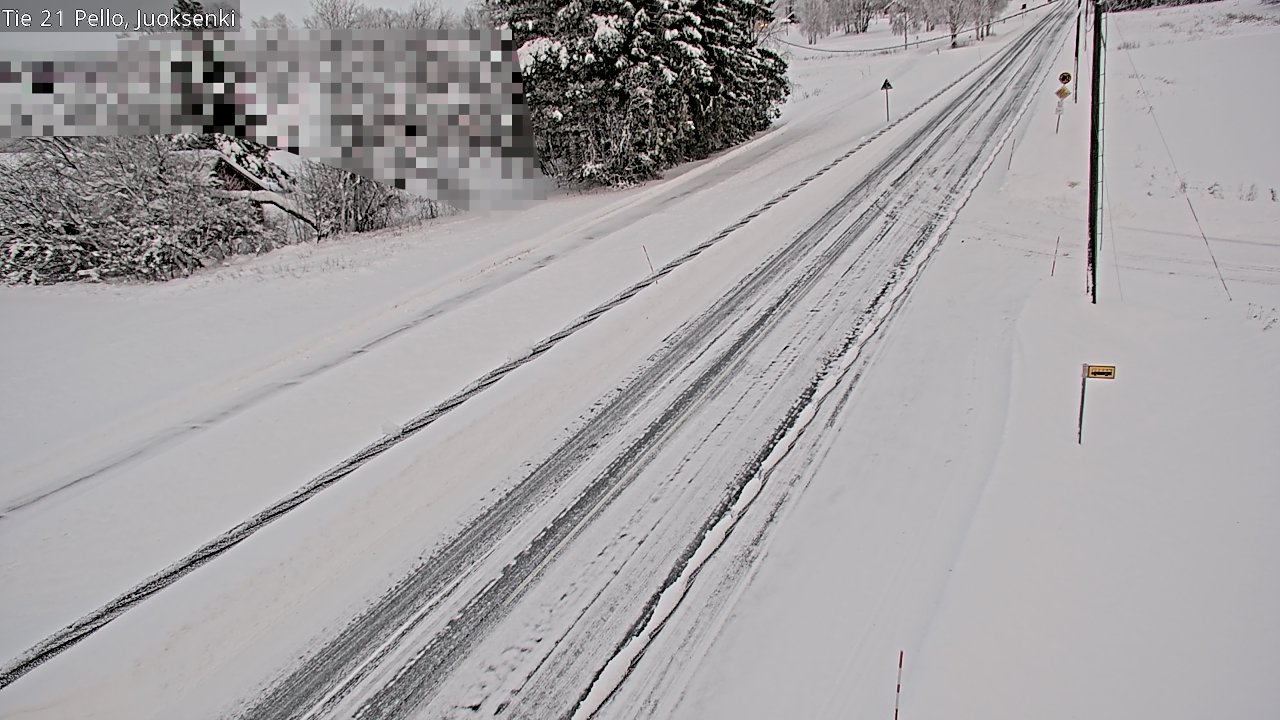 Weather Camera Image Road 21 Pello Juoksenki, Pello, Lappi