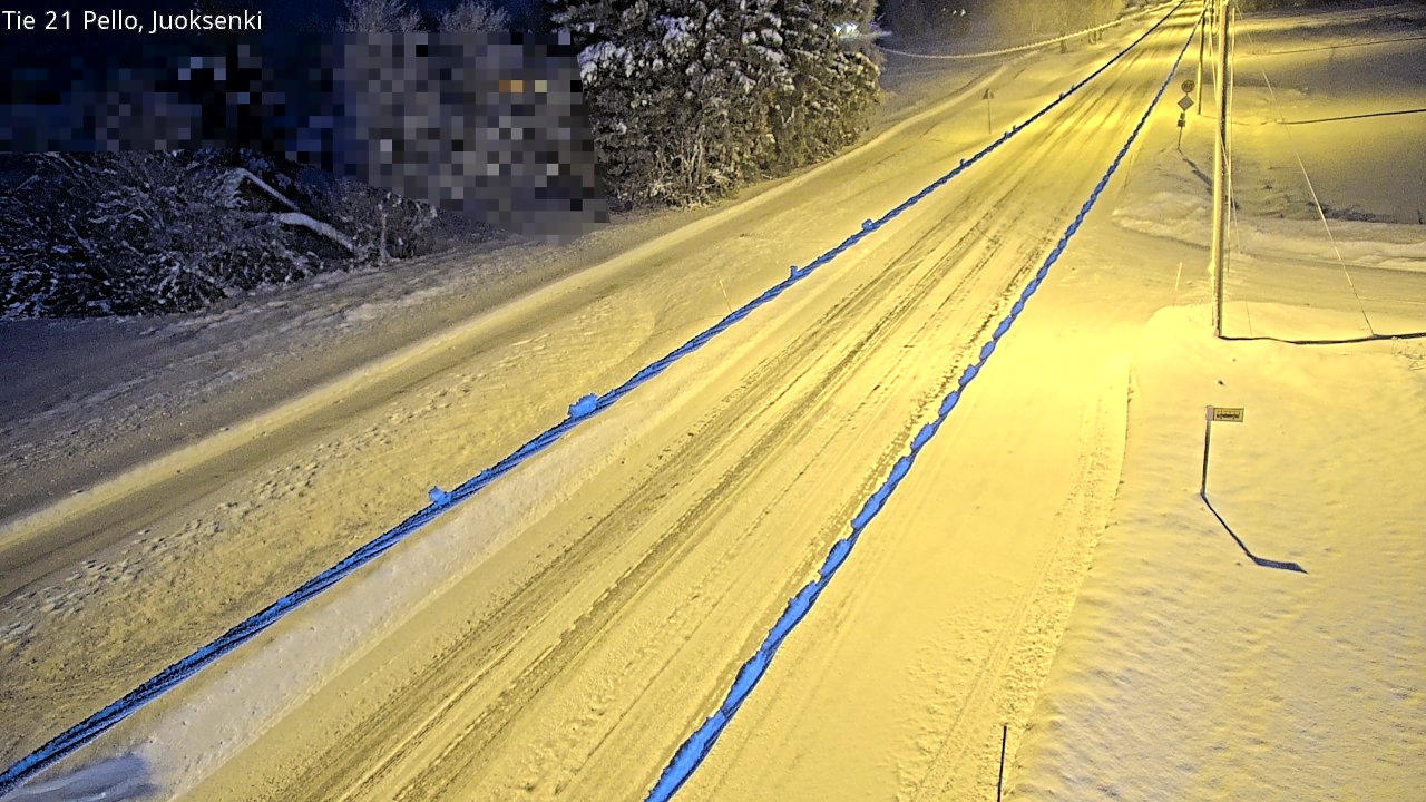 Weather Camera Image Road 21 Pello Juoksenki, Pello, Lappi