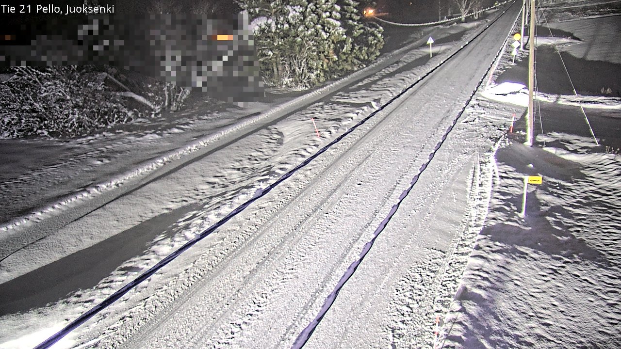 Weather Camera Image Road 21 Pello Juoksenki, Pello, Lappi