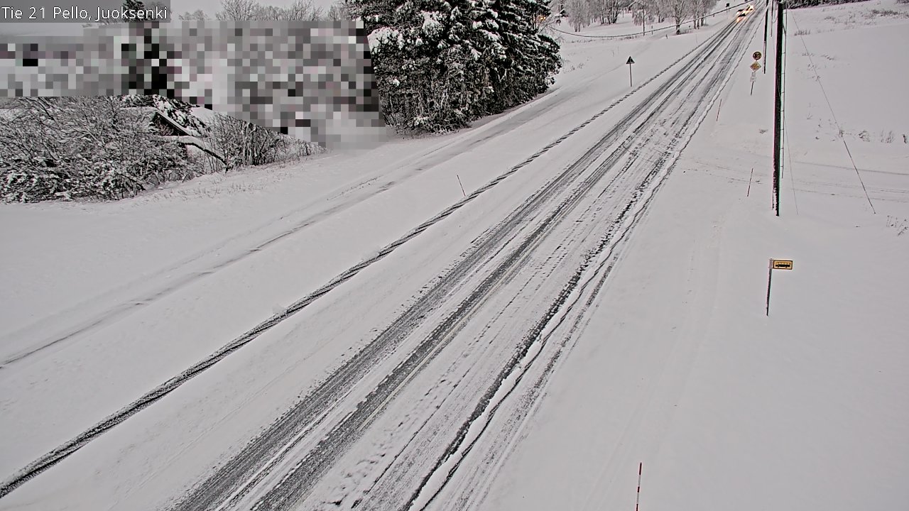 Weather Camera Image Road 21 Pello Juoksenki, Pello, Lappi