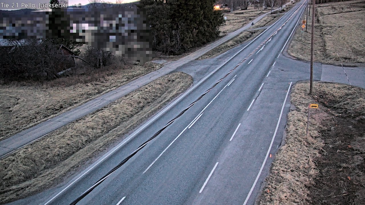 Weather Camera Image Väg 21 Pello Juoksenki, Pello, Lappi