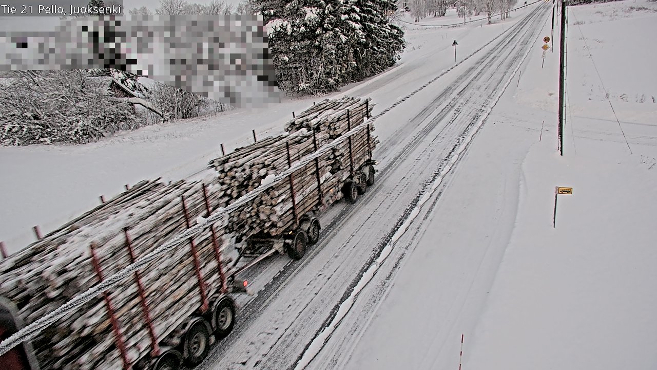 Weather Camera Image Road 21 Pello Juoksenki, Pello, Lappi