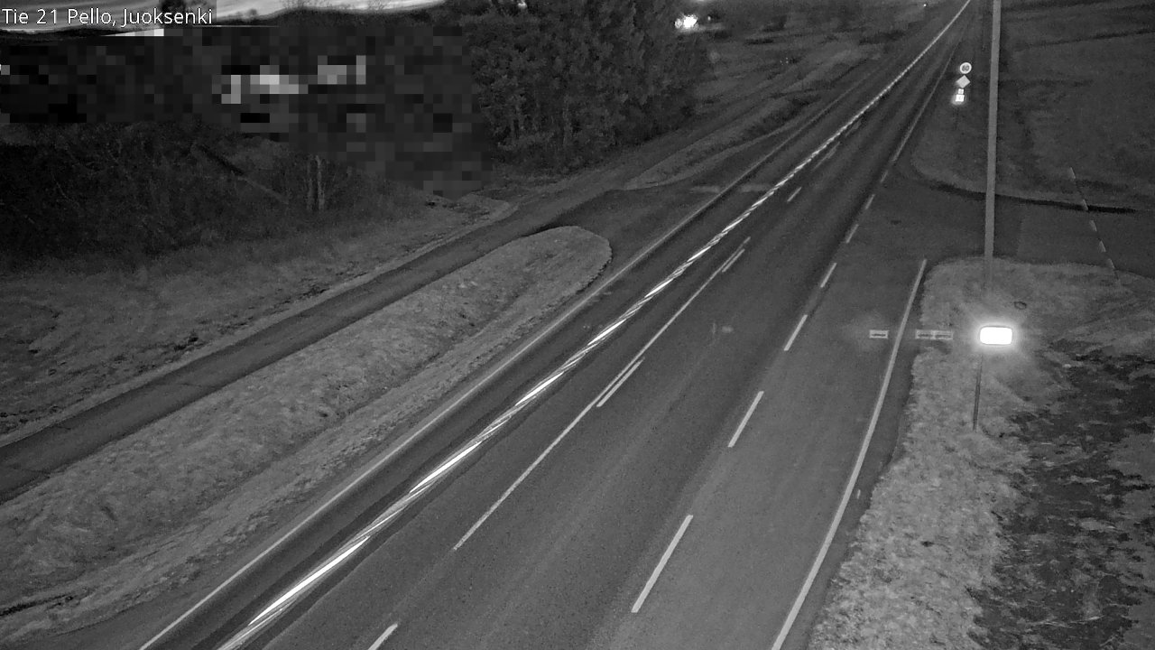 Weather Camera Image Väg 21 Pello Juoksenki, Pello, Lappi