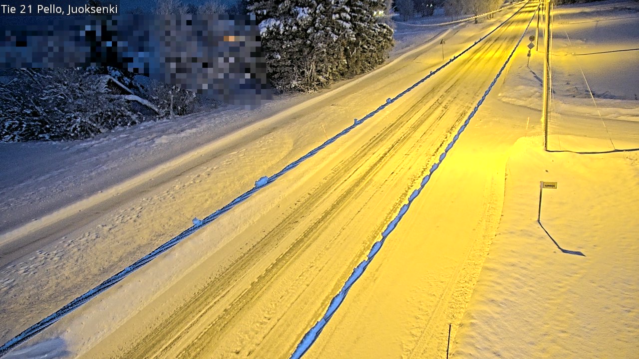 Weather Camera Image Road 21 Pello Juoksenki, Pello, Lappi