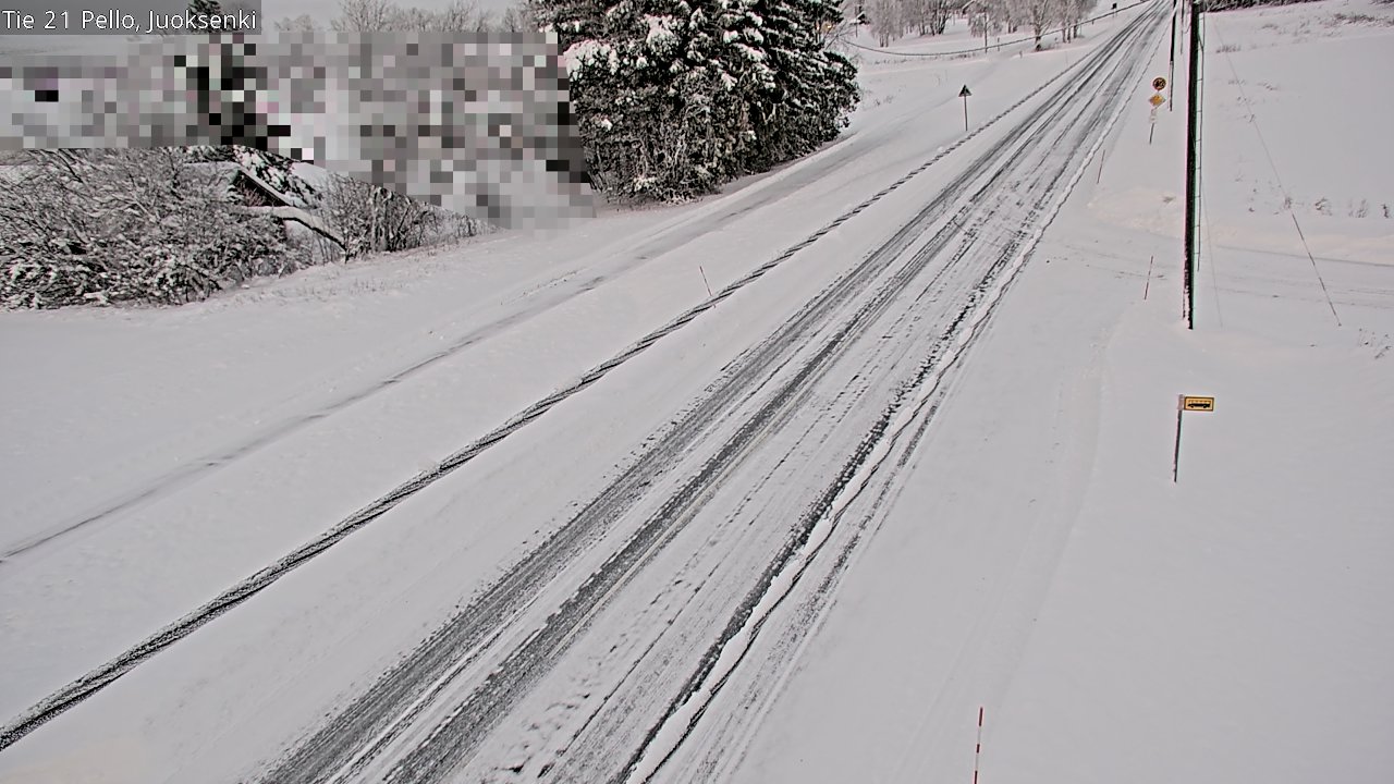 Weather Camera Image Road 21 Pello Juoksenki, Pello, Lappi