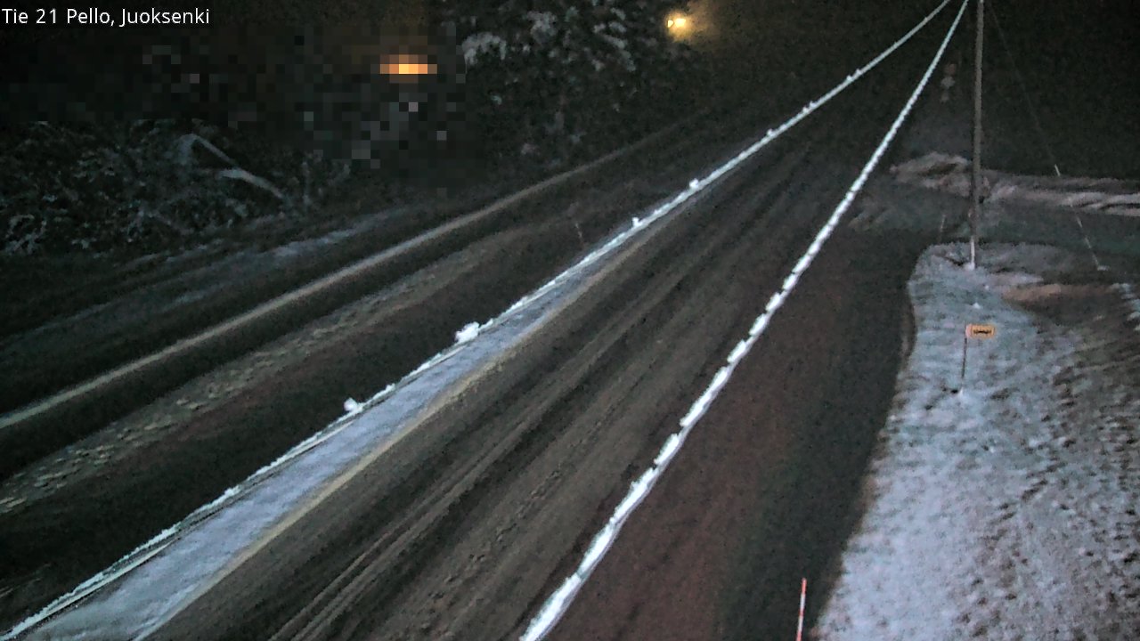 Weather Camera Image Road 21 Pello Juoksenki, Pello, Lappi