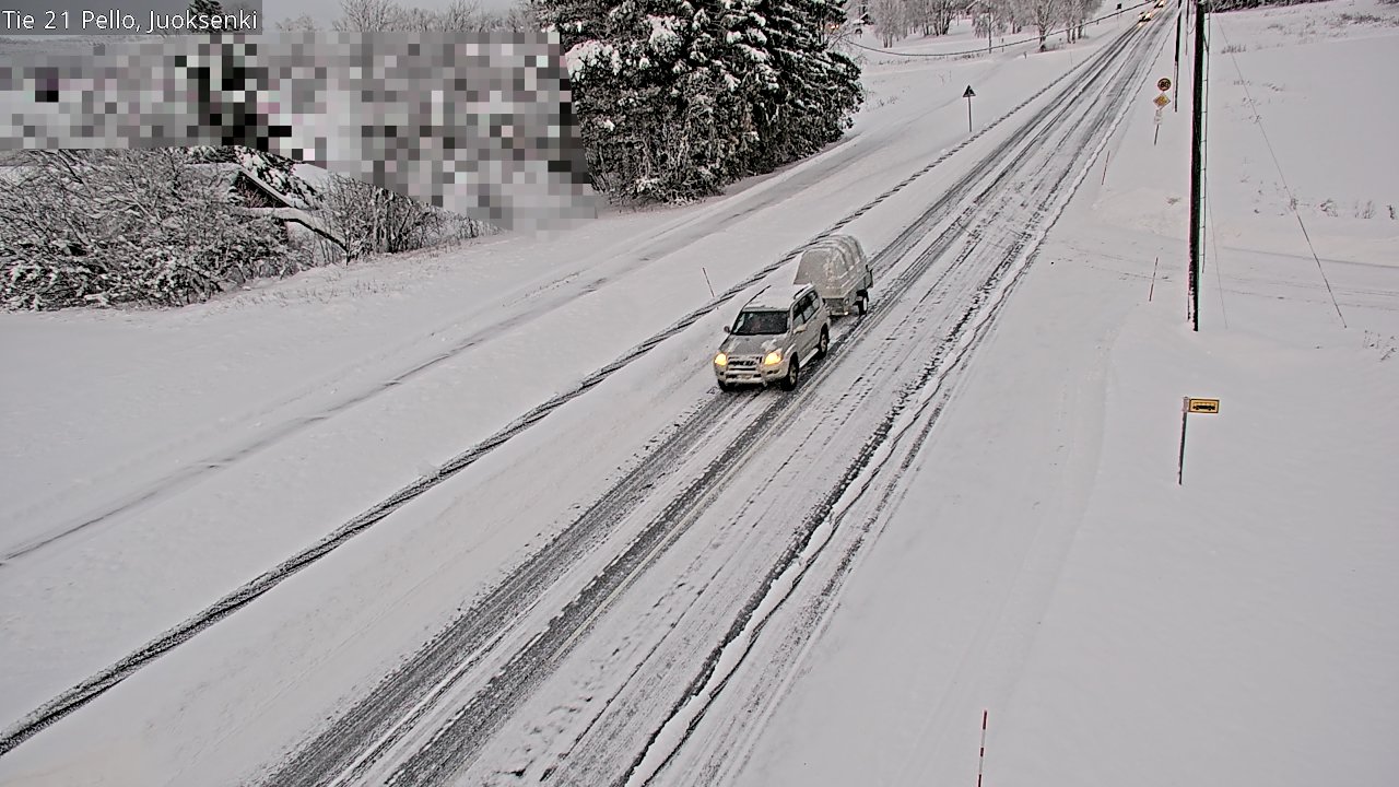 Weather Camera Image Road 21 Pello Juoksenki, Pello, Lappi