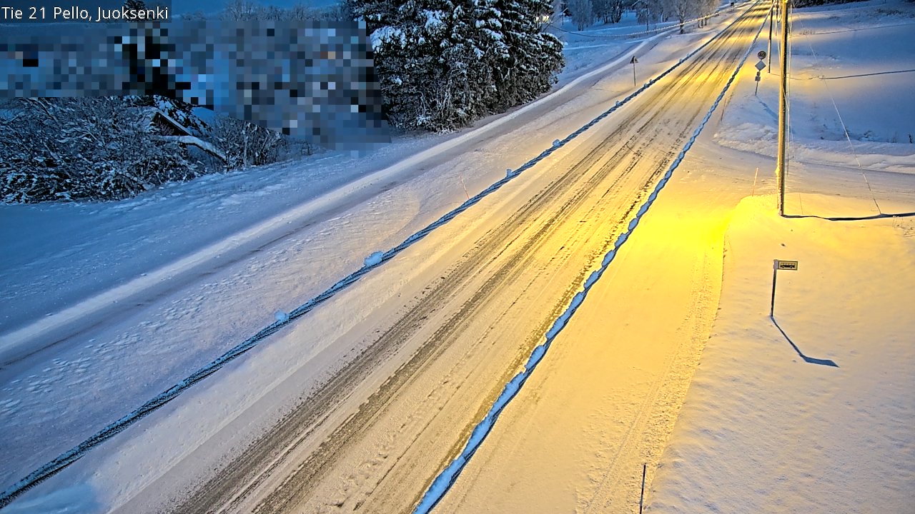 Weather Camera Image Road 21 Pello Juoksenki, Pello, Lappi