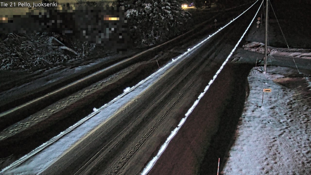 Weather Camera Image Road 21 Pello Juoksenki, Pello, Lappi