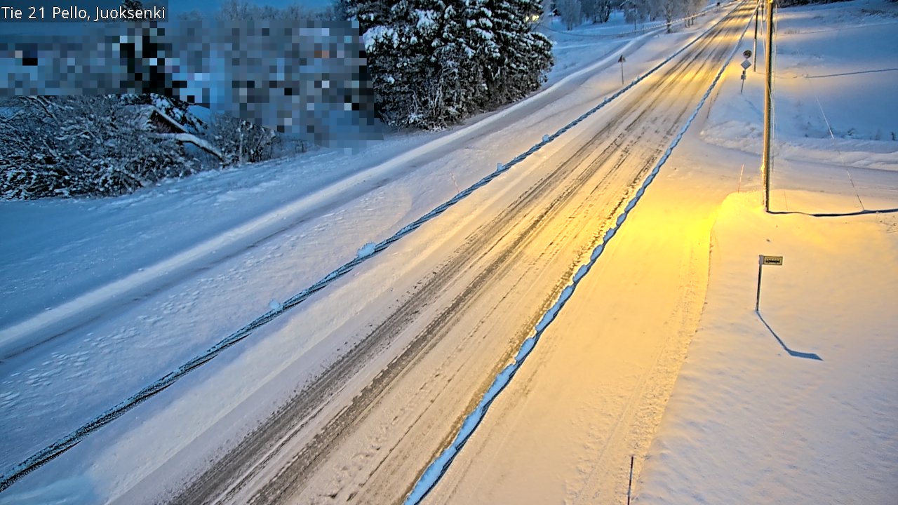 Weather Camera Image Road 21 Pello Juoksenki, Pello, Lappi
