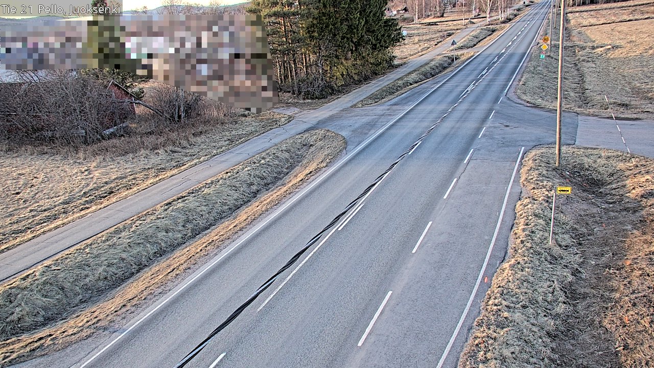 Weather Camera Image Väg 21 Pello Juoksenki, Pello, Lappi