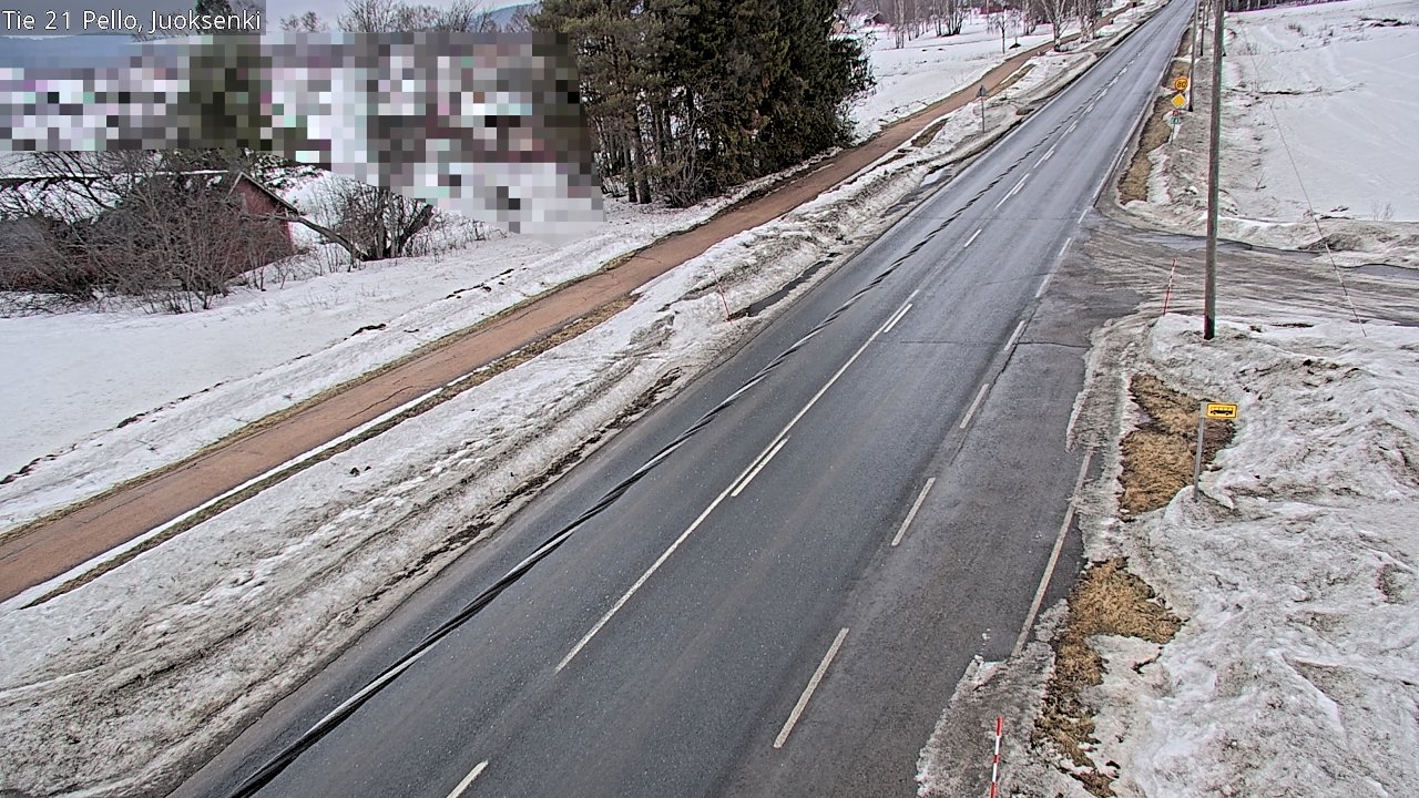 Weather Camera Image Väg 21 Pello Juoksenki, Pello, Lappi
