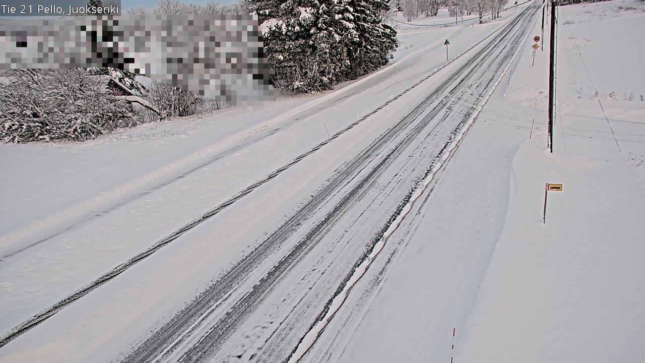 Weather Camera Image Road 21 Pello Juoksenki, Pello, Lappi