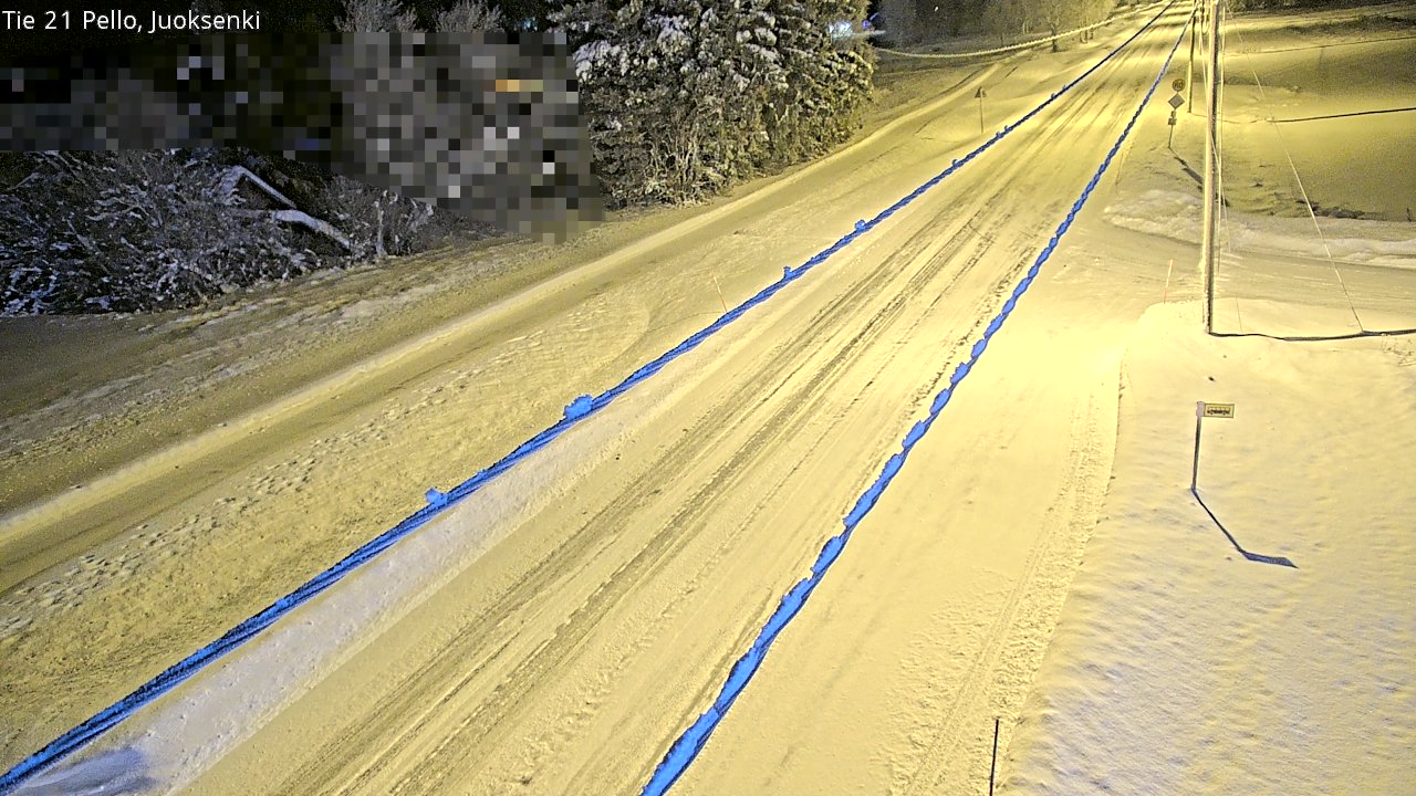 Weather Camera Image Road 21 Pello Juoksenki, Pello, Lappi