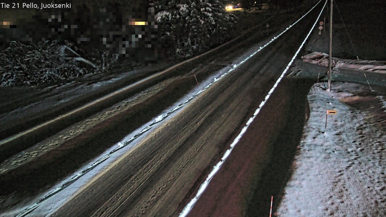 Weather Camera Image Road 21 Pello Juoksenki, Pello, Lappi