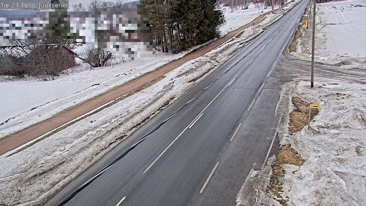 Weather Camera Image Road 21 Pello Juoksenki, Pello, Lappi