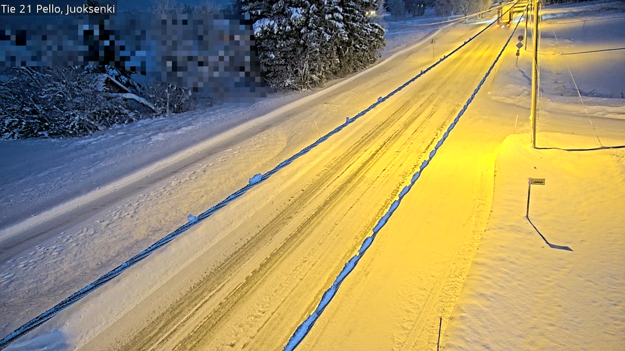 Weather Camera Image Road 21 Pello Juoksenki, Pello, Lappi