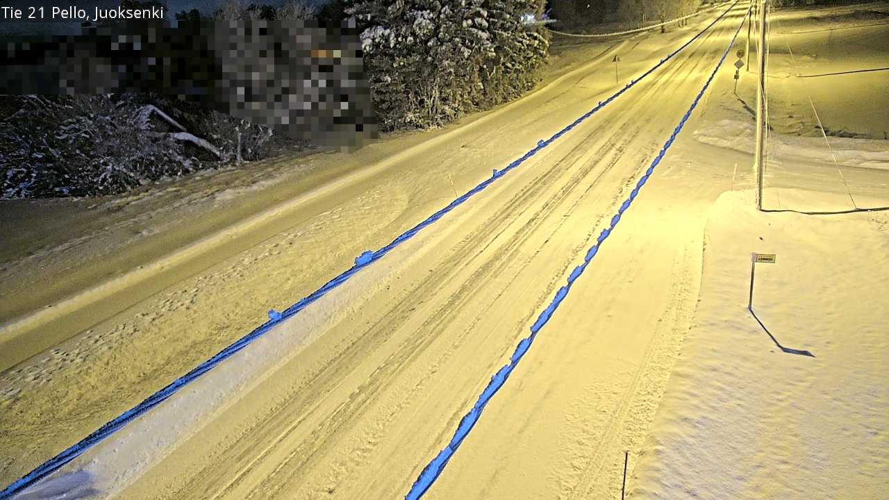 Weather Camera Image Road 21 Pello Juoksenki, Pello, Lappi