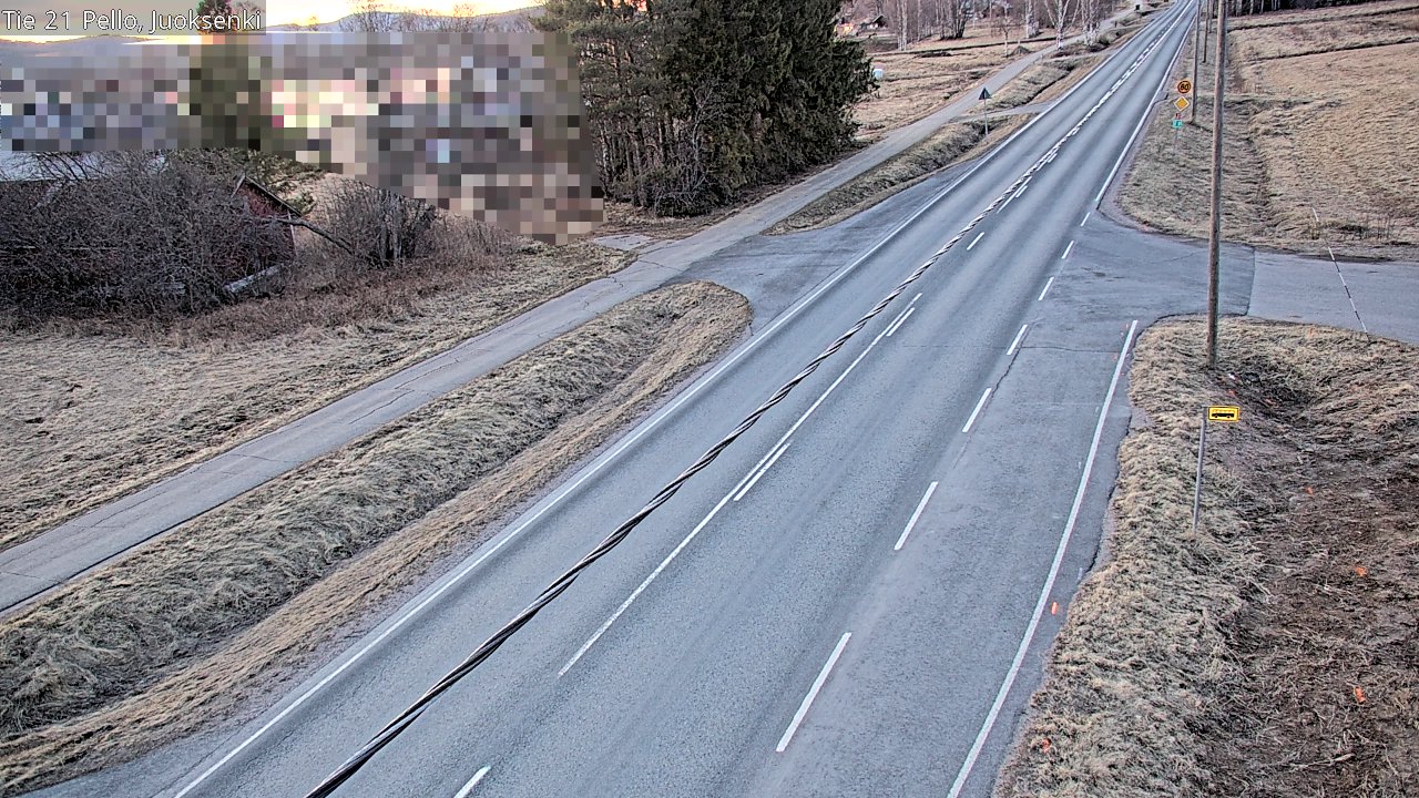 Weather Camera Image Väg 21 Pello Juoksenki, Pello, Lappi