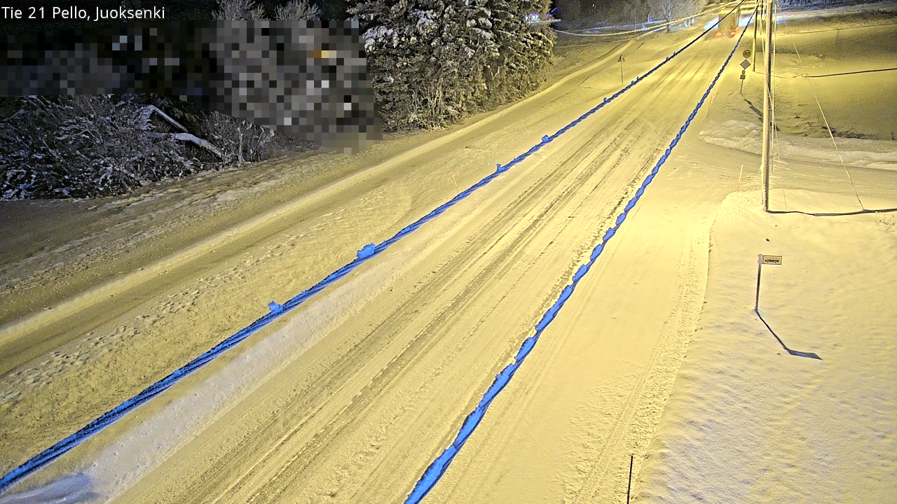 Weather Camera Image Road 21 Pello Juoksenki, Pello, Lappi