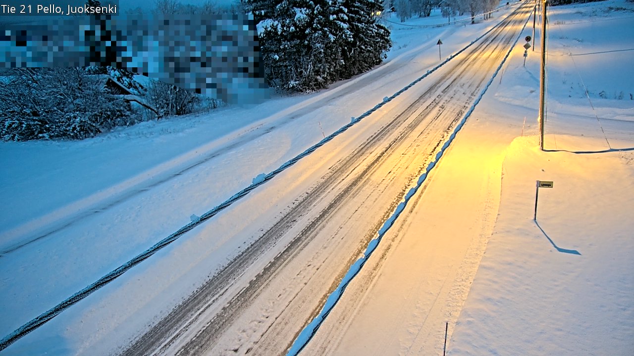 Weather Camera Image Road 21 Pello Juoksenki, Pello, Lappi