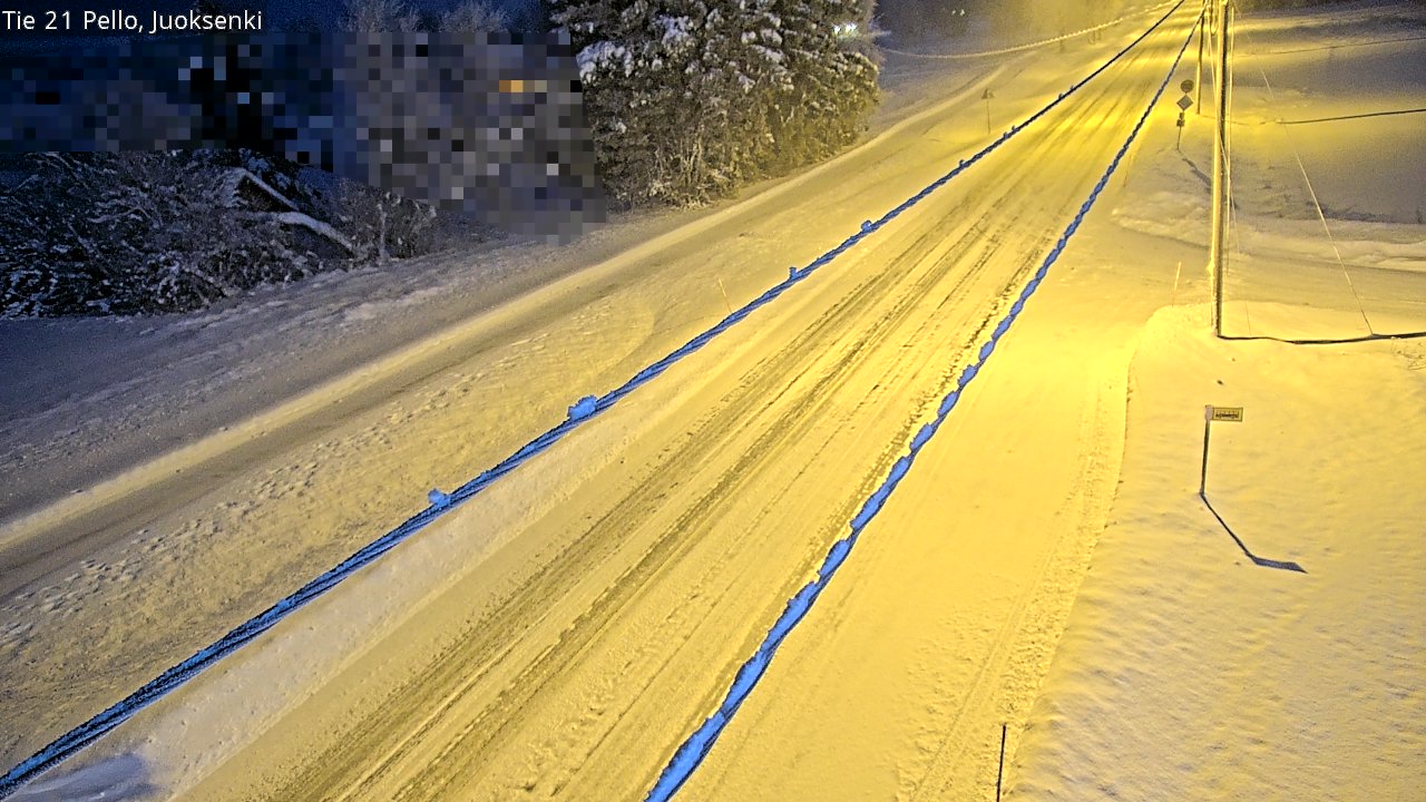 Weather Camera Image Road 21 Pello Juoksenki, Pello, Lappi