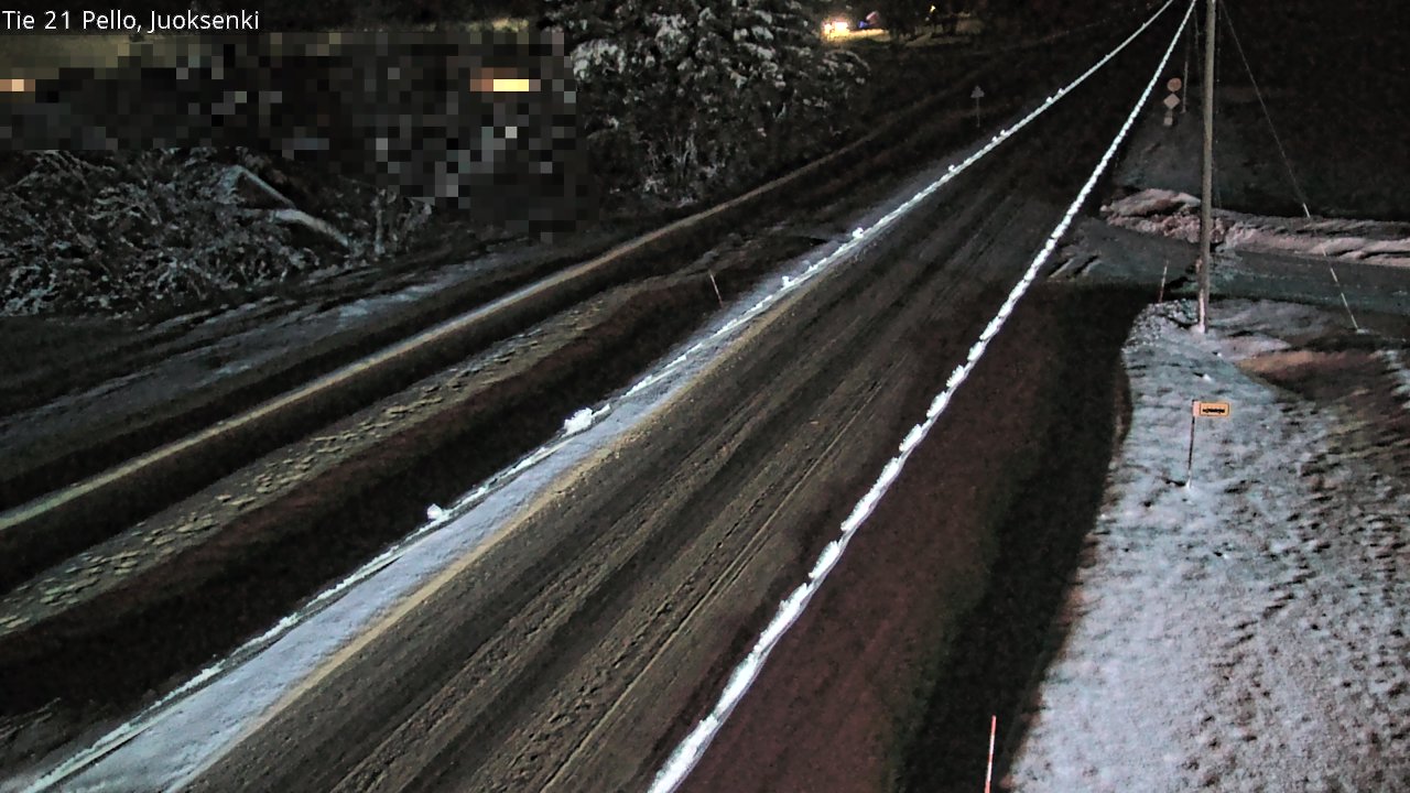 Weather Camera Image Road 21 Pello Juoksenki, Pello, Lappi