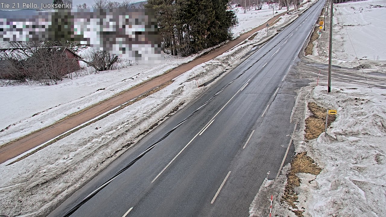 Weather Camera Image Road 21 Pello Juoksenki, Pello, Lappi